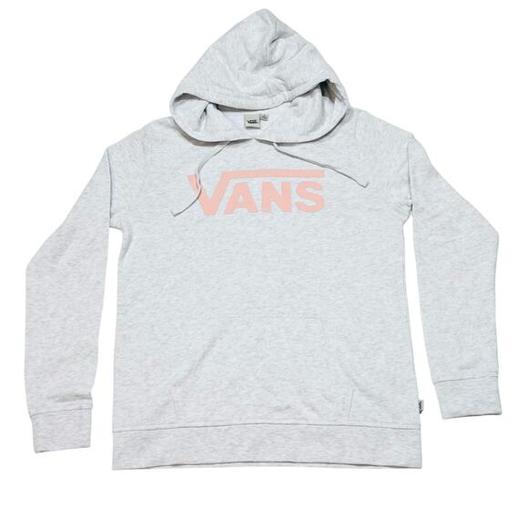 Vans Off The Wall Classic Hoodie Pullover Women Small Gray Sweater Sweatshirt - Picture 1 of 5